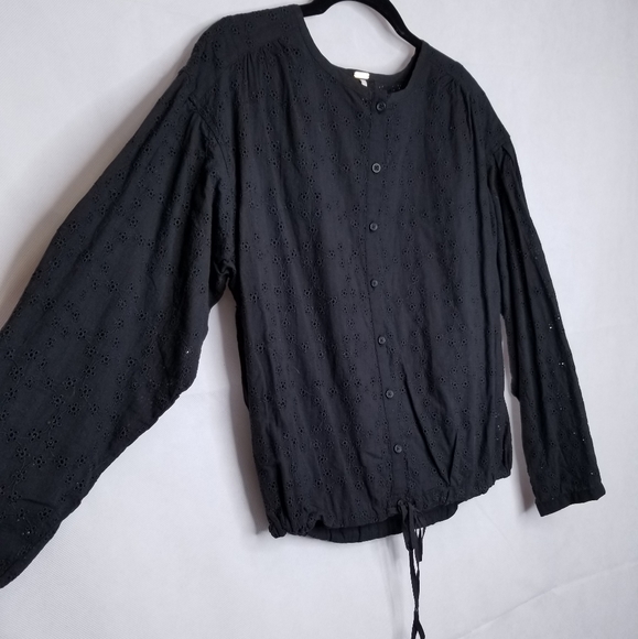 Free People NWT Stars Align Cotton Eyelet Blouse - Picture 4 of 5